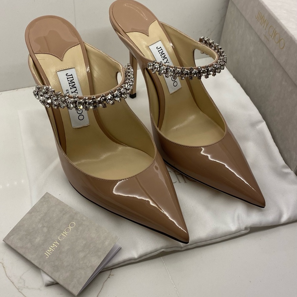 Brand new, never worn Jimmy Choo ballet pink mules